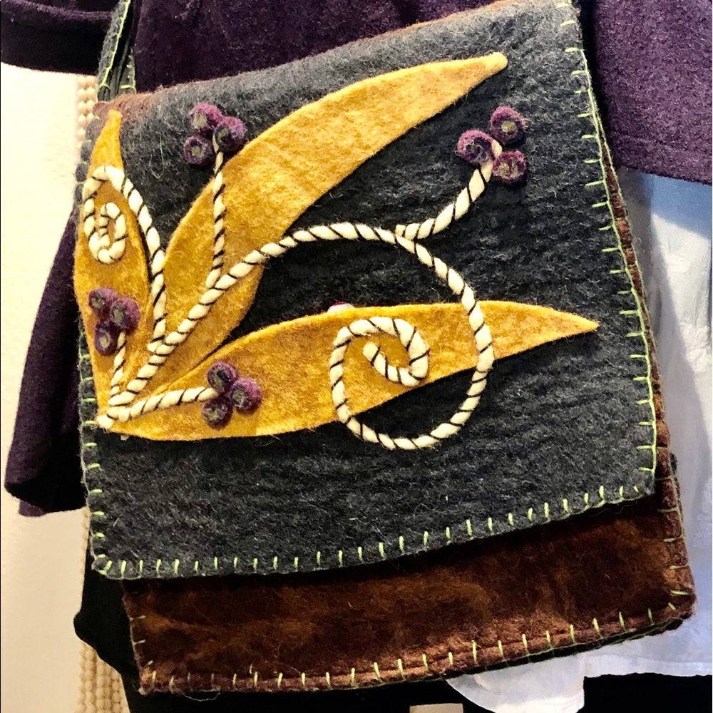 Rising Tide Felted Wool Handbag